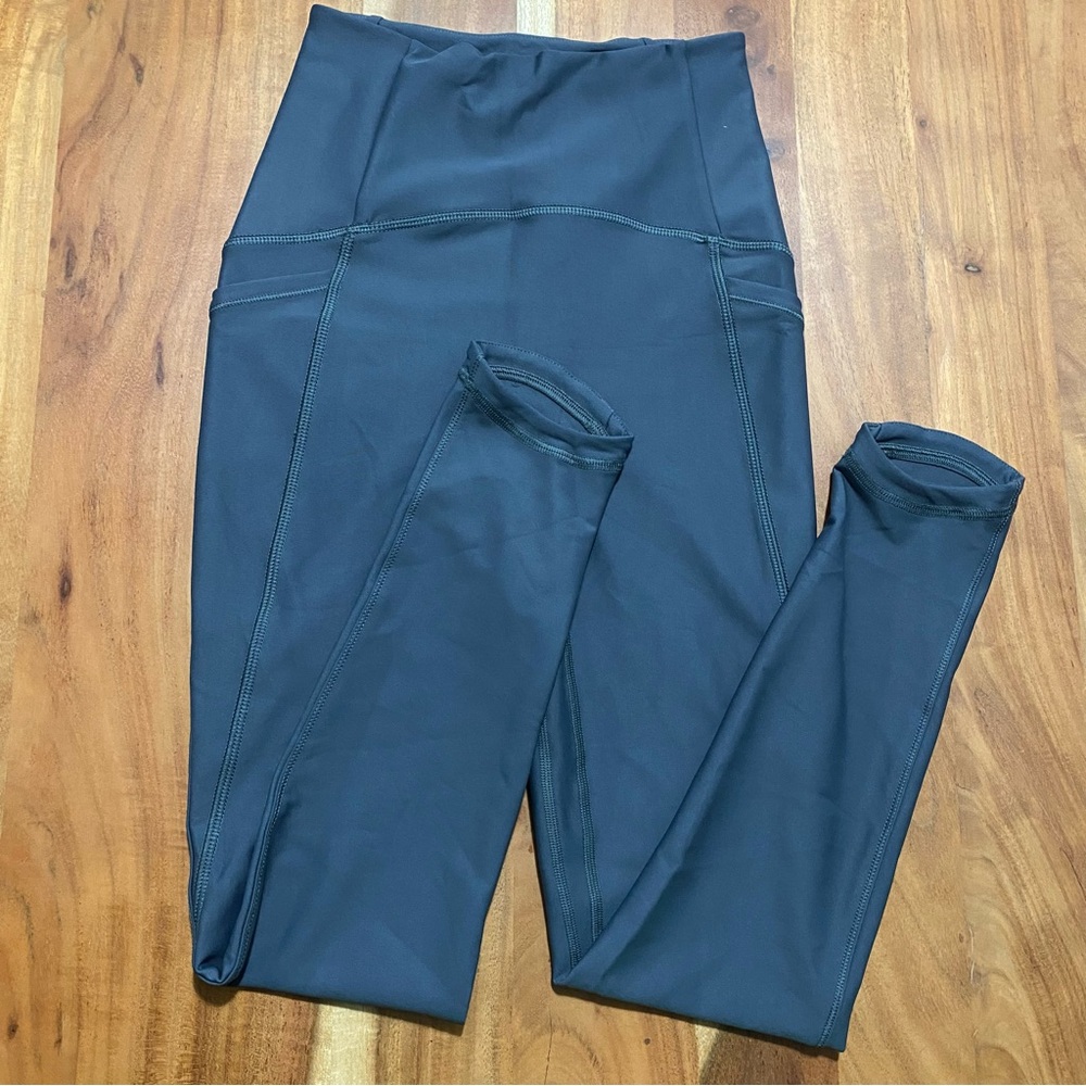 Manduka Dark Grey/black Yoga Leggings